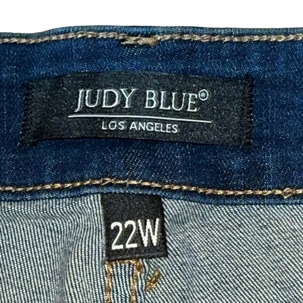 NWT Judy Blue High Rise Exposed Button Nondistressed Skinny Fit Jeans 22W Plus - Picture 5 of 9